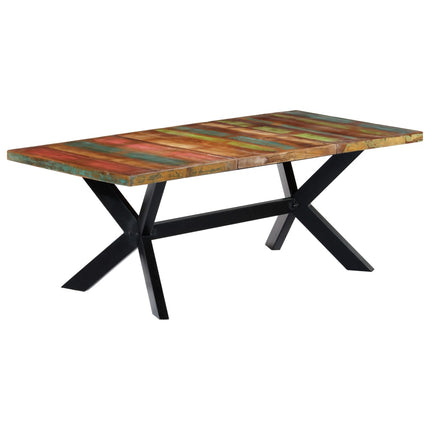 Matbord 200x100x75 cm massivt återvunnet trä