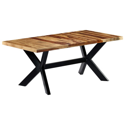Matbord 180x90x75 cm massivt sheshamträ