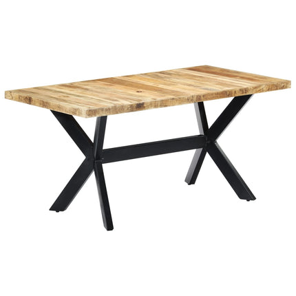 Matbord 160x80x75 cm massivt grovt mangoträ