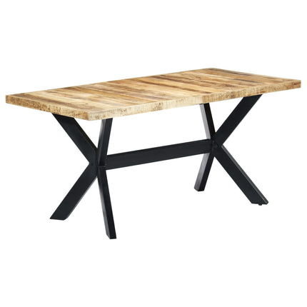 Matbord 160x80x75 cm massivt grovt mangoträ