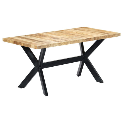 Matbord 160x80x75 cm massivt grovt mangoträ