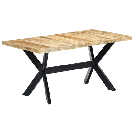 Matbord 160x80x75 cm massivt grovt mangoträ