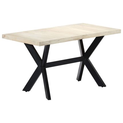 Matbord 140x70x75 cm massivt blekt mangoträ