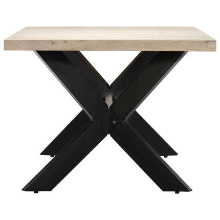 Matbord 140x70x75 cm massivt blekt mangoträ