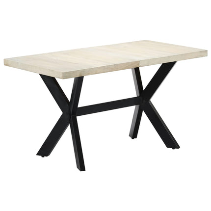 Matbord 140x70x75 cm massivt blekt mangoträ
