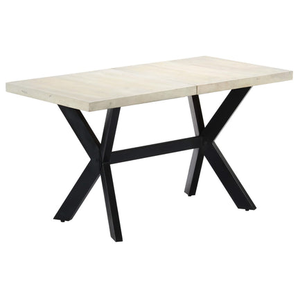 Matbord 140x70x75 cm massivt blekt mangoträ