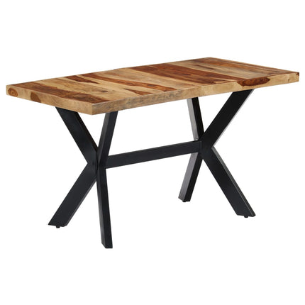 Matbord 140x70x75 cm massivt sheshamträ