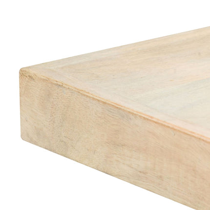 Matbord vit 120x60x75 cm massivt mangoträ