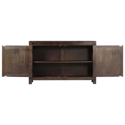 Skänk med snidad design 110x35x70 cm massivt mangoträ
