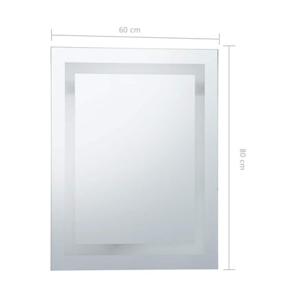 Badrumsspegel LED med touch-sensor 60x80 cm