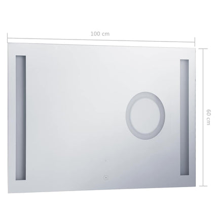 Badrumsspegel LED med touch-sensor 100x60 cm