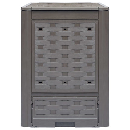 Trädgårdskompost brun 60x60x83 cm 300 L plastrotting