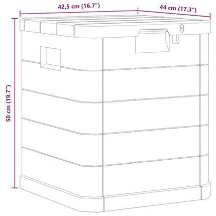 Dynbox 90 liter ljusgrå