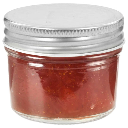 Syltburkar i glas med silvriga lock 48 st 110 ml