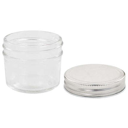 Syltburkar i glas med silvriga lock 96 st 110 ml