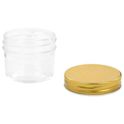 Syltburkar i glas med guldfärgade lock 48 st 110 ml