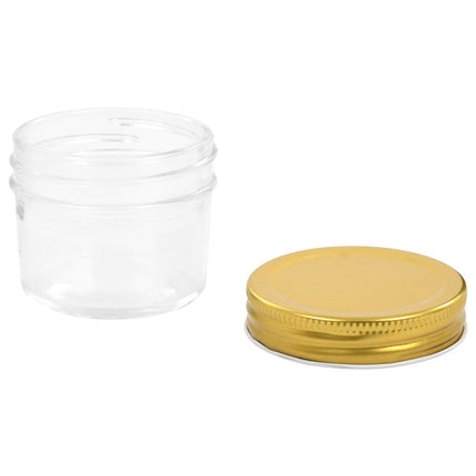 Syltburkar i glas med guldfärgade lock 96 st 110 ml