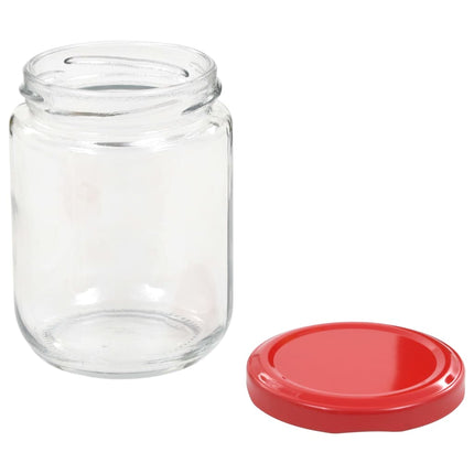 Syltburkar i glas med röda lock 96 st 230 ml