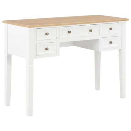 Skrivbord vit 109,5x45x77,5 cm trä