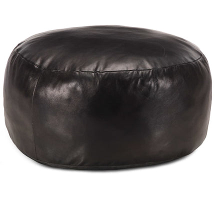 Sittpuff svart 60x30 cm äkta getskinn
