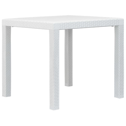 Caféset 3 delar plast vit konstrotting