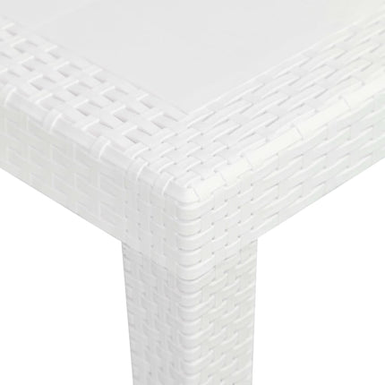 Caféset 3 delar plast vit konstrotting