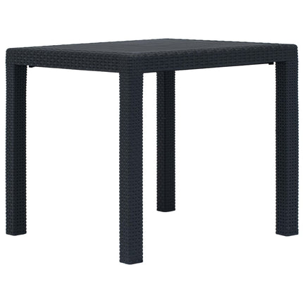 Caféset 3 delar plast antracit konstrotting
