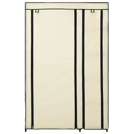 Resegarderob 2 st gräddvit 110x45x175 cm tyg