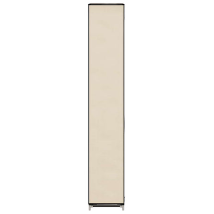 Skoförvaring med överdrag gräddvit 57x29x162 cm tyg