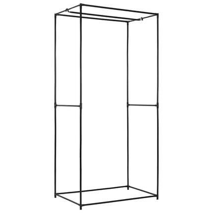 Garderob svart 75x50x160 cm