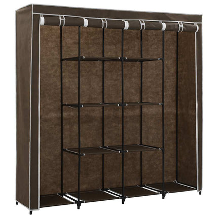 Garderob med 4 utrymmen brun 175x45x170 cm
