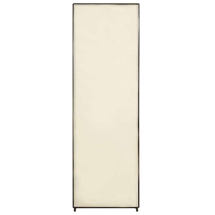 Garderob gräddvit 87x49x159 cm tyg