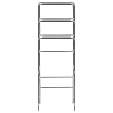 Toaletthylla med 3 hyllplan silver 53x28x169 cm