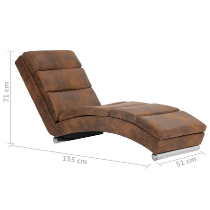 Schäslong brun konstmocka