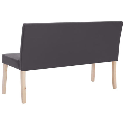 Bänk 139,5 cm konstläder grå