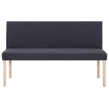 Bänk 139,5 cm mörkgrå polyester