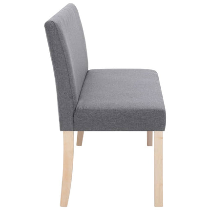 Bänk 139,5 cm konstläder ljusgrå