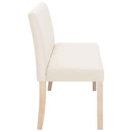 Bänk 139,5 cm polyester gräddvit