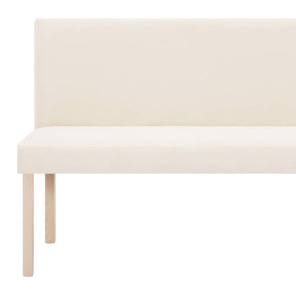 Bänk 139,5 cm polyester gräddvit