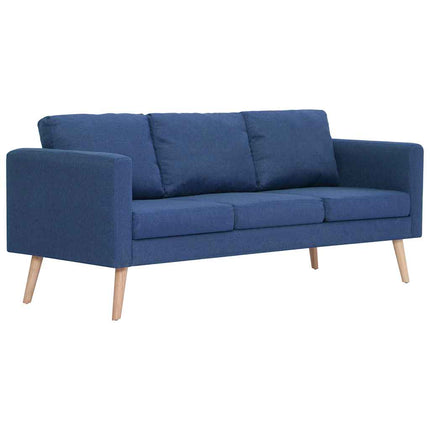 3-sitssoffa tyg blå