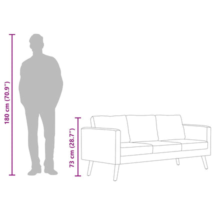 3-sitssoffa tyg blå