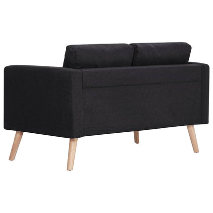 2-sitssoffa tyg svart