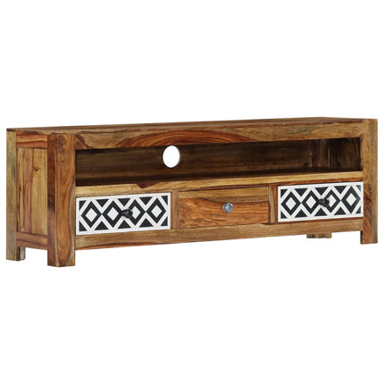 TV-bänk 120x30x40 cm massivt sheshamträ