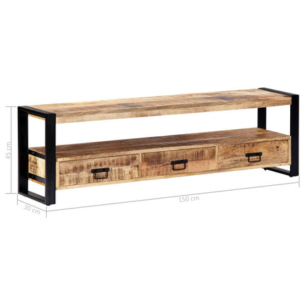 TV-bänk 150x30x45 cm massivt mangoträ