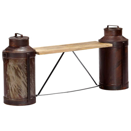 Bänk mjölkflaskor 150x33x64 cm massivt mangoträ