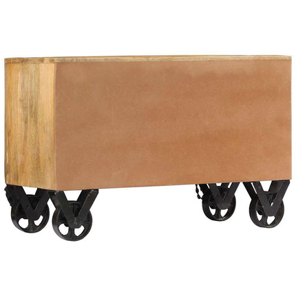 Skoskåp 86x35x55 cm massivt mangoträ