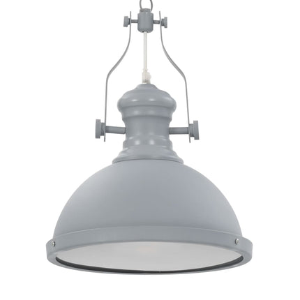 Taklampa grå rund E27