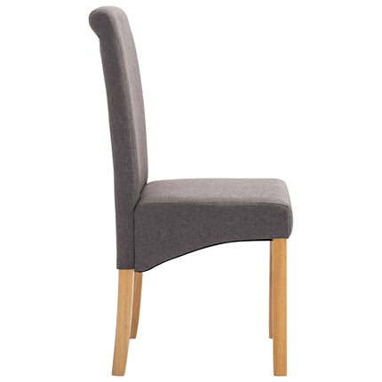 Matstolar 4 st taupe tyg