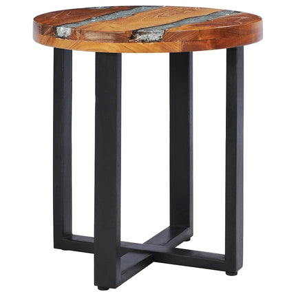 Soffbord 40x45 cm massiv teak och polyresin