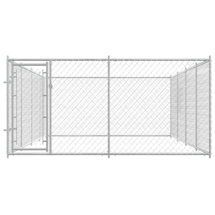 Hundgård för utomhusbruk 7,6x3,8x1,9 m